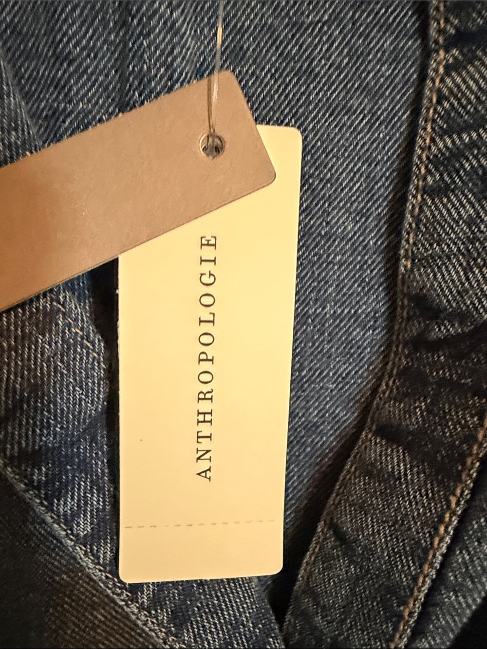Anthropology Denim Tiered Short Sleeve Dress - Blue - Picture 5 of 9